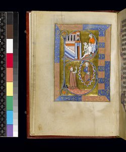 MS 300 f.XIII, Psalter and Hours of Isabella of France, Paris, c.1265-70 (parşömen üzerine kalem ve mürekkep ve tempera) by French School
