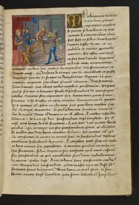 MS Hunter 252 014r Yüz Haber Haberinden Sayfa, c.1461-62 by French School