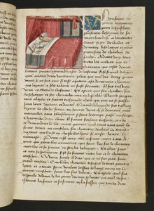 MS Hunter 252 018r Yüz Haber Haberinden Sayfa, c.1461-62 by French School