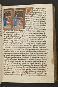 MS Hunter 252 050r Yüz Haber Haberinden Sayfa, c.1461-62 by French School