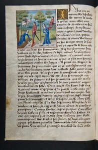 MS Hunter 252 051v Yüz Haber Haberinden Sayfa, c.1461-62 by French School