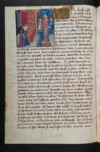 MS Hunter 252 053v Yüz Haber Haberinden Sayfa, c.1461-62 by French School