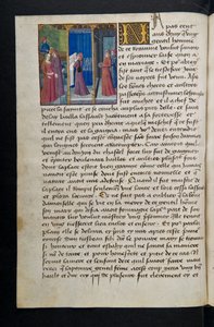 MS Hunter 252 068v Yüz Haber Haberinden Sayfa, c.1461-62 by French School