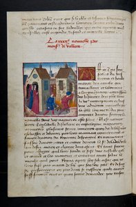 MS Hunter 252 075v Yüz Haber Haberinden Sayfa, c.1461-62 by French School