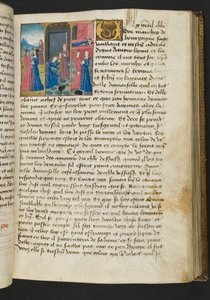 MS Hunter 252 080r Yüz Haber Haberinden Sayfa, c.1461-62 by French School