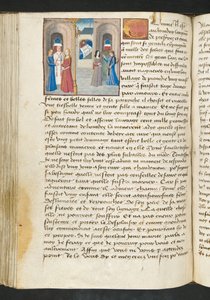 MS Hunter 252 105v Yüz Haber Haberinden Sayfa, c.1461-62 by French School