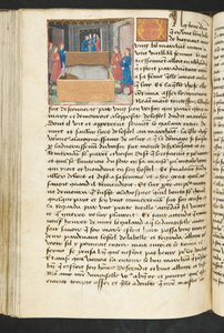 MS Hunter 252 134v Yüz Haber Haberinden Sayfa, c.1461-62 by French School