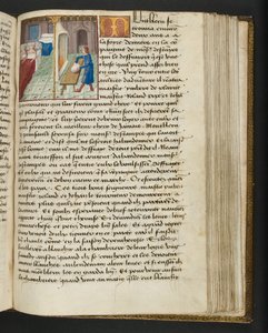 MS Hunter 252 141r Yüz Haber Haberinden Sayfa, c.1461-62 by French School