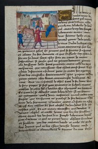 MS Hunter 252 157v Yüz Haber Haberinden Sayfa, c.1461-62 by French School