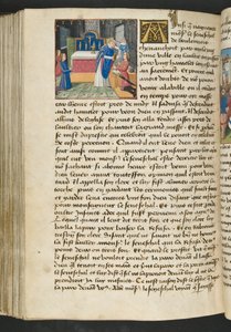 MS Hunter 252 160v Yüz Haber Haberinden Sayfa, c.1461-62 by French School
