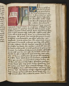 MS Hunter 252 163r Yüz Haber Haberinden Sayfa, c.1461-62 by French School