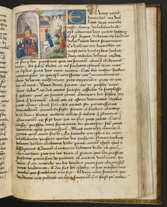 MS Hunter 252 183r Yüz Haber Haberinden Sayfa, c.1461-62 by French School