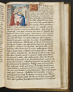 MS Hunter 252 186r Yüz Haber Haberinden Sayfa, c.1461-62 by French School