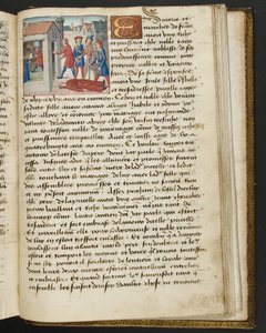 MS Hunter 252 194r Yüz Haber Haberinden Sayfa, c.1461-62 by French School