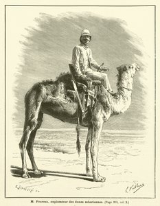M Foureau, Sahra kumullarının kaşifi (gravür) by French School