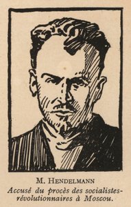 M I Gendelman, ilk Sovyet gösteri mahkemesi olan 1922 Moskova Sosyalist Devrimciler Davası