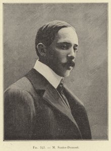M Santos-Dumont (gravür) by French School