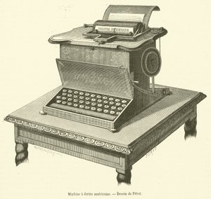 Amerikan daktilo (gravür) by French School