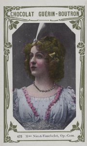 Madam Nicot-Vauchelet, Opera-Comique (renkli fotoğraf) by French School