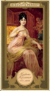 Madame Recamier (kromolito) by French School