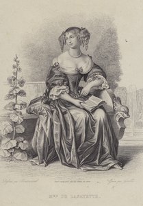 Madame de Lafayette, Fransız yazar (gravür) by French School
