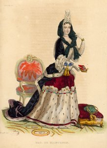 Madame de Maintenon (renkli gravür) by French School