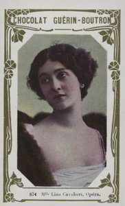 Matmazel Lina Cavalieri, Opera (renkli fotoğraf) by French School