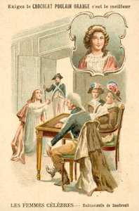 Matmazel de Sombreuil, Fransız Devrimi (chromolitho) by French School
