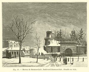 Maison de Beaumarchais, Boulevard Beaumarchais, 1818