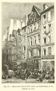 16. yüzyılın sonundan kalma ev, rue Saint-Denis, no 90, 1846