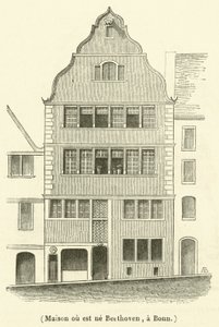 Maison ou est ne Beethoven, a Bonn (gravür) by French School
