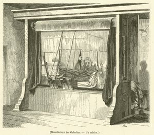Üretim des Gobelins, A ticaret (gravür) by French School