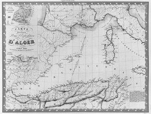 Cezayir seferi için hazırlanan harita, 1830
