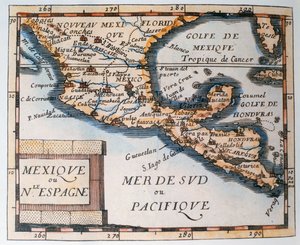 Meksika veya Yeni İspanya Haritası, 1625