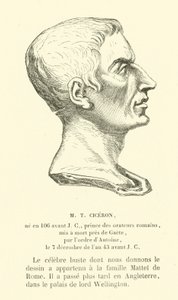 Marcus Tullius Cicero, Romalı politikacı, hatip ve filozof (gravür) by French School
