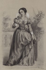 Marguerite Morus, Margaret More, Bayan Roper (gravür) by French School