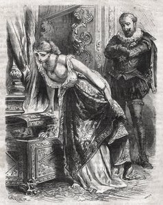 Kraliçe Margot olarak bilinen Marguerite de Valois (1553-1615), sevgilisi Julien de Leris