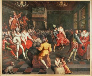 Marguerite de Valois ... (tuval üzerine resim) by French School