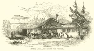 Maria louisa Fransa yolunda (gravür) by French School