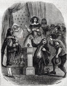 Marie de Medicis (1573-1642), Fransa kraliçesi ve oğlu için krallığın naibi, yatakta uyuyor - Marie de 