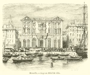 Marsilya, Belediye Binası (gravür) by French School