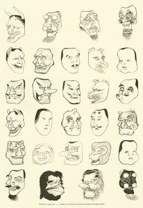 Japon maskeleri (gravür) by French School
