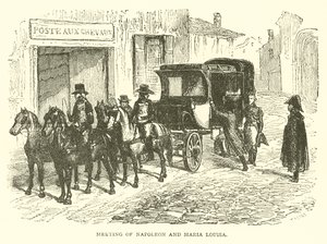 Napolyon ve Maria Louisa'nın Buluşması (gravür) by French School