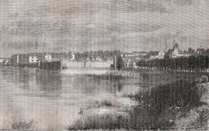 Melun - Ile-de-France - V.A. Malt-Brown tarafından “La France illustrée: coğrafya, tarih, istatistiksel yönetim” de gravür. 1884 by French School