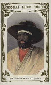 Menelick II, Habeş Kralı (renkli fotoğraf) by French School