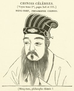 Meng-tzu, Çinli filozof (gravür) by French School