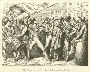 Meo Patacca ve ordusu (gravür) by French School