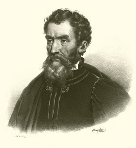 Michelangelo, portre (gravür) by French School