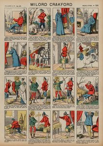 Milord Crakford (renkli gravür) by French School