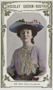 Bayan Alice Roosevelt (renkli fotoğraf) by French School